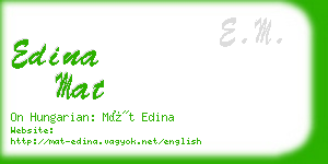 edina mat business card